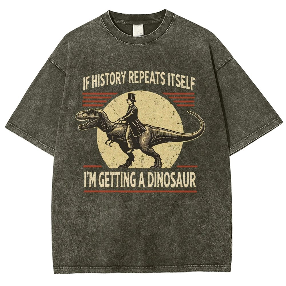 I'm Getting a Dinosaur Vintage Distressed T-shirt