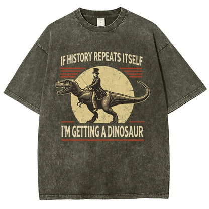 I'm Getting a Dinosaur Vintage Distressed T-shirt