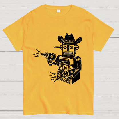Vintage Cowboy Robot Geeky T-Shirt