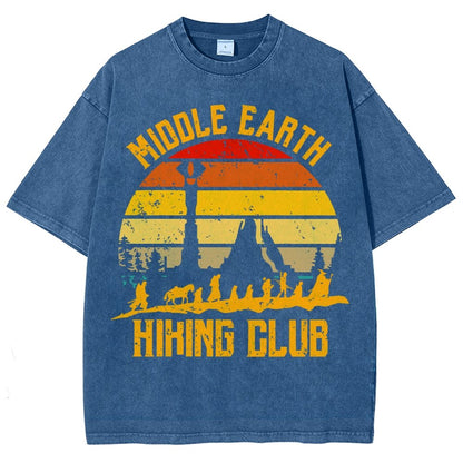 Middle Earth Hiking Club Vintage Distressed T-shirt