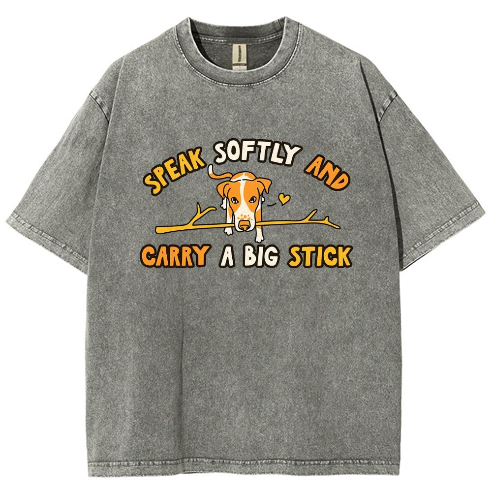 Speak Softly And Carry A Big Stick Vintage Distressed T-shirt
