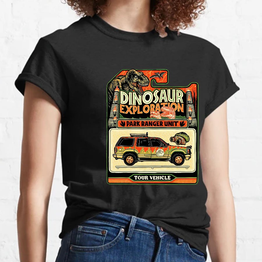 Dinosaur Exploration Vehicle Geeky T-Shirt