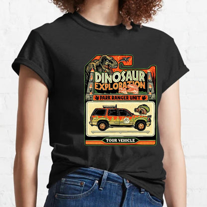 Dinosaur Exploration Vehicle Geeky T-Shirt