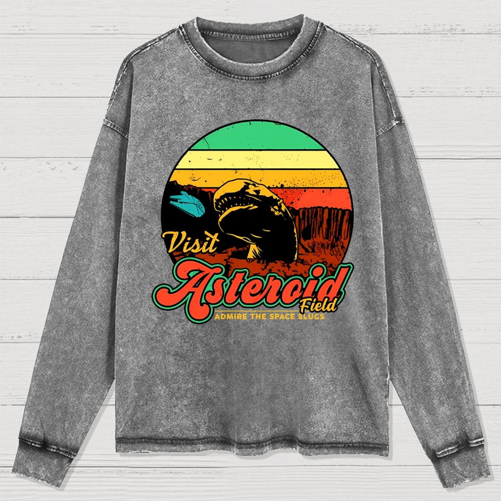 Visit the Asteroid Field Washed Long Sleeve Tee