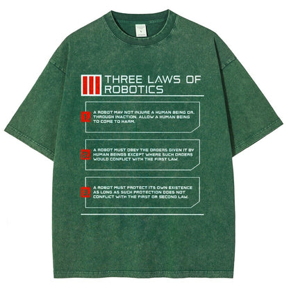 Three Laws of Robotics Vintage Distressed T-shirt