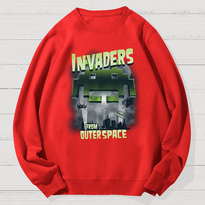 Invaders From Outer Space Geek Cotton Sweatshirt
