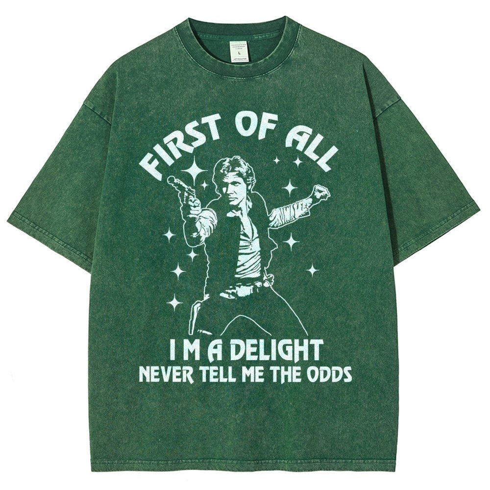 First Of All I'm A Delight Vintage Distressed T-shirt