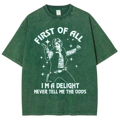 First Of All I'm A Delight Vintage Distressed T-shirt
