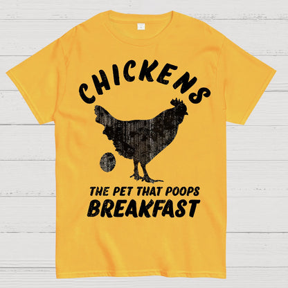 Chickens Poop Breakfast Geek T-Shirt