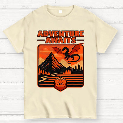 RPG Vintage Adventure Dragon Geek T-Shirt