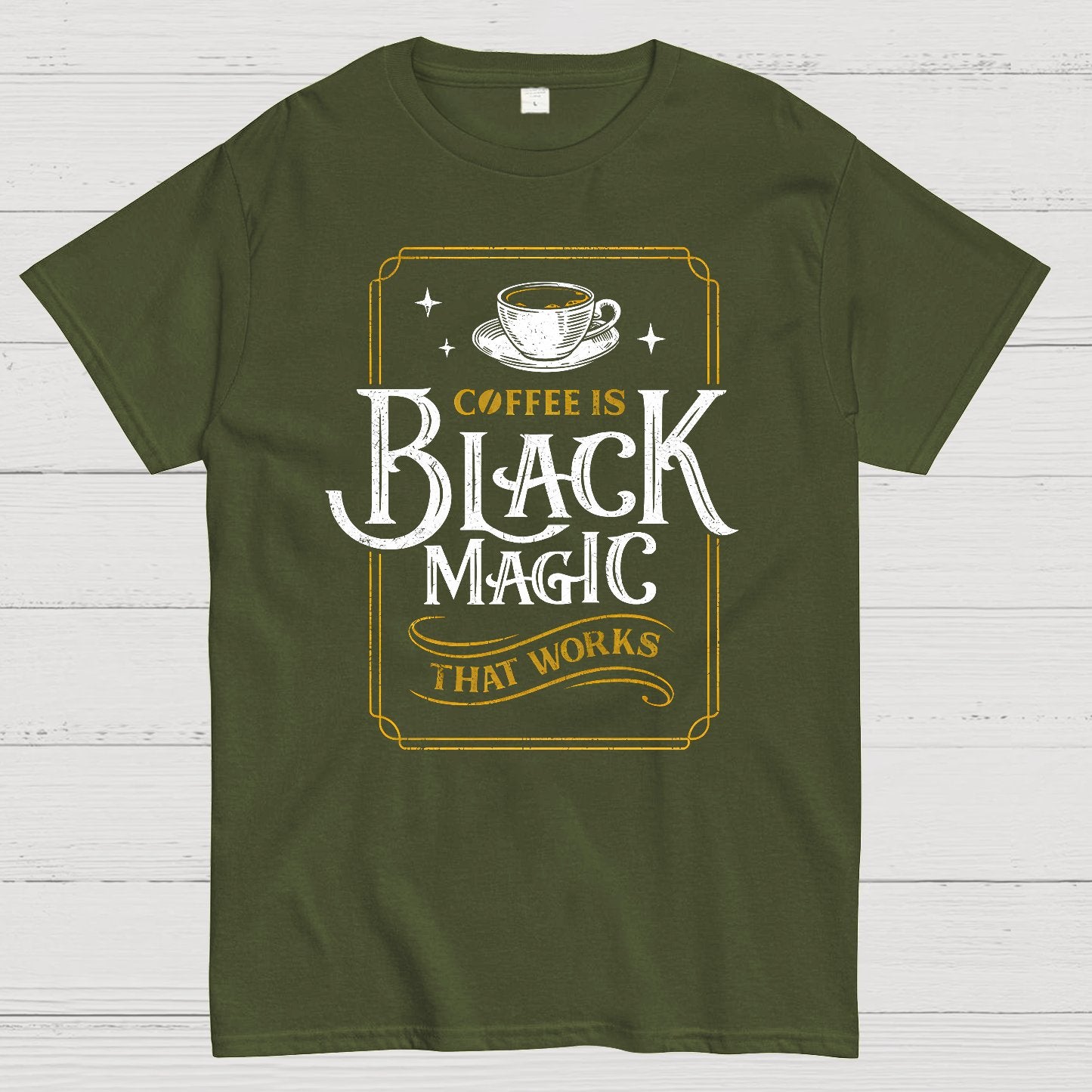 Coffee is Black Magic That Works Geek T-Shirt