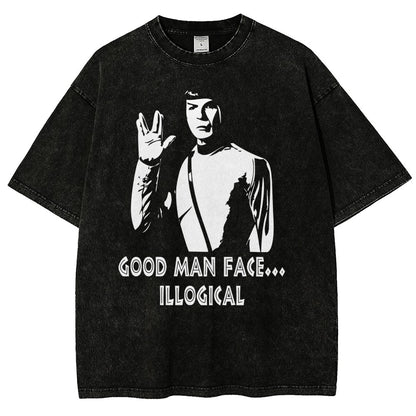 Good man face... illogicalVintage Distressed T-shirt