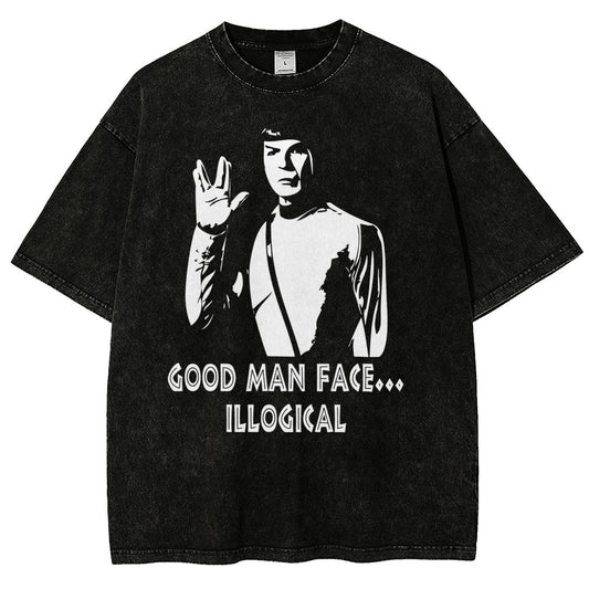 Good man face... illogicalVintage Distressed T-shirt