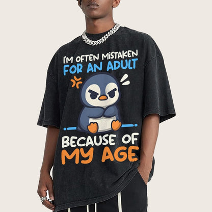Penguin Often Mistaken For An Adult Vintage Distressed T-shirt