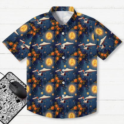 Flower Space Explorer Art Geek Hawaiian Shirt