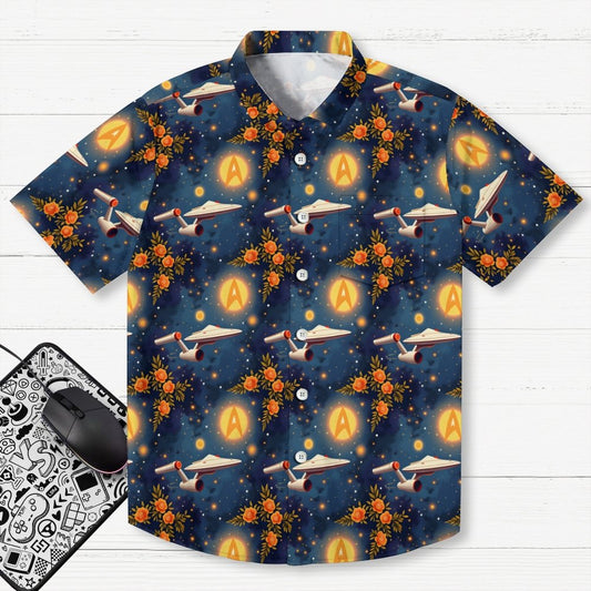 Flower Space Explorer Art Geek Hawaiian Shirt