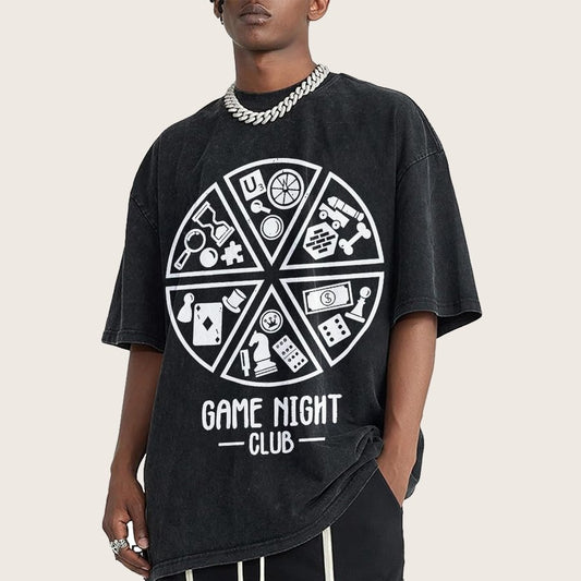 Game Night Club Vintage Distressed T-shirt