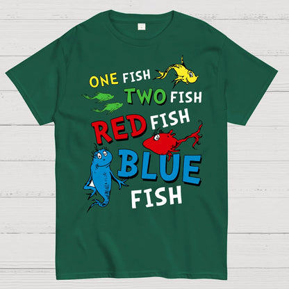 One Fish Two Fish,Reading Day Nerd Geek T-Shirt