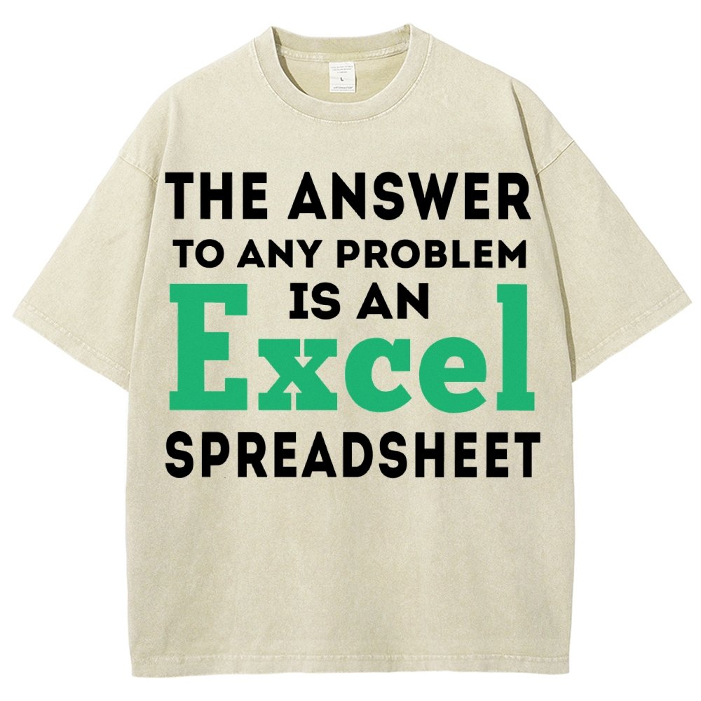 The Answer To Any Problem Is An Excel Spreadsheet Vintage Distressed T-shirt