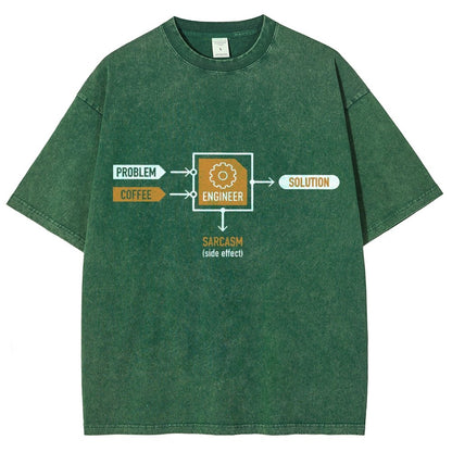 Funny ENGINEER Vintage Distressed T-shirt
