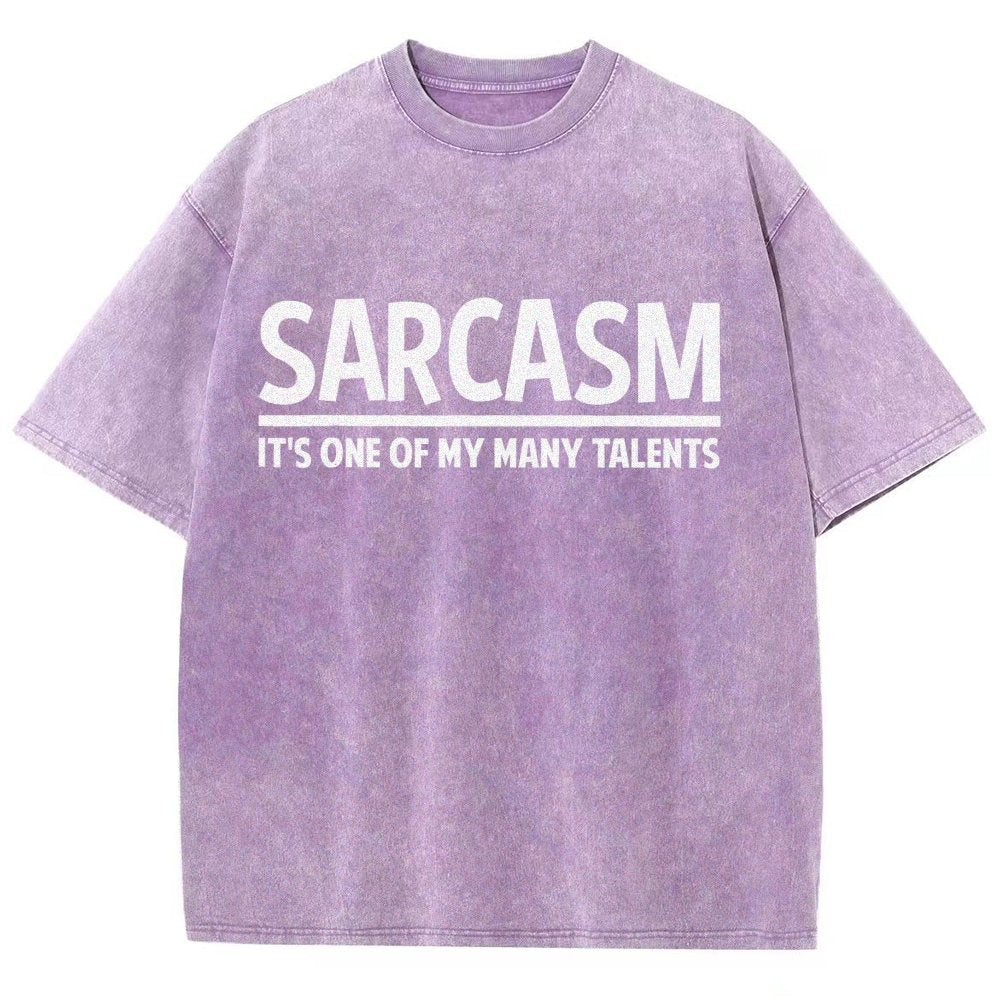 Sarcasm-Just One Of My Many Talents Vintage Distressed T-shirt