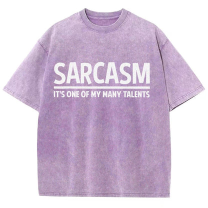 Sarcasm-Just One Of My Many Talents Vintage Distressed T-shirt