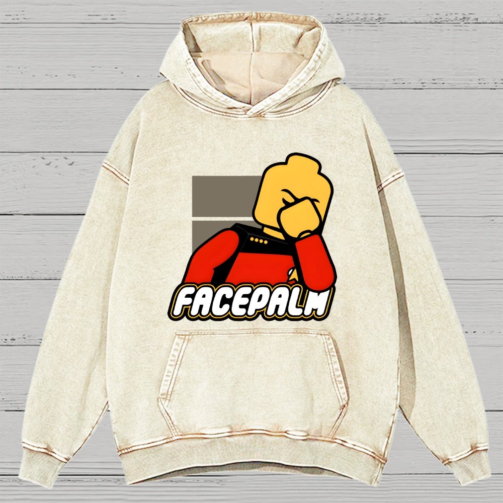 Facepalm Vintage Distressed Hoodie