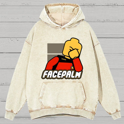 Facepalm Vintage Distressed Hoodie