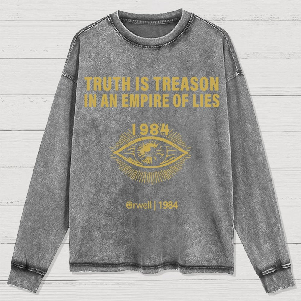 Orwell 1984 Washed Long Sleeve Tee