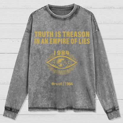 Orwell 1984 Washed Long Sleeve Tee