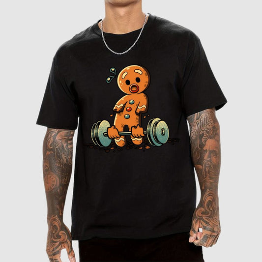 Gingerbread Workout Loosing Arms Geek T-Shirt