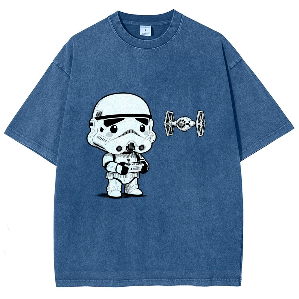Soldiers learn about drones Vintage Distressed T-shirt