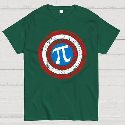 Pi Day Hero Shield Geek T-Shirt