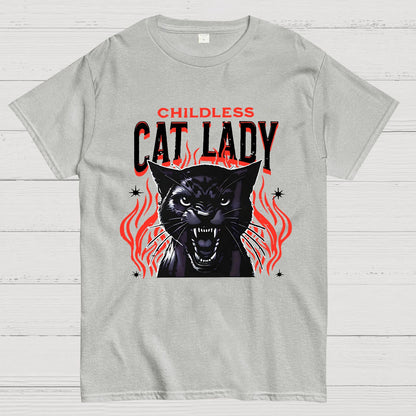 Childless Cat Lady Cat Ladies Nerd T-Shirt
