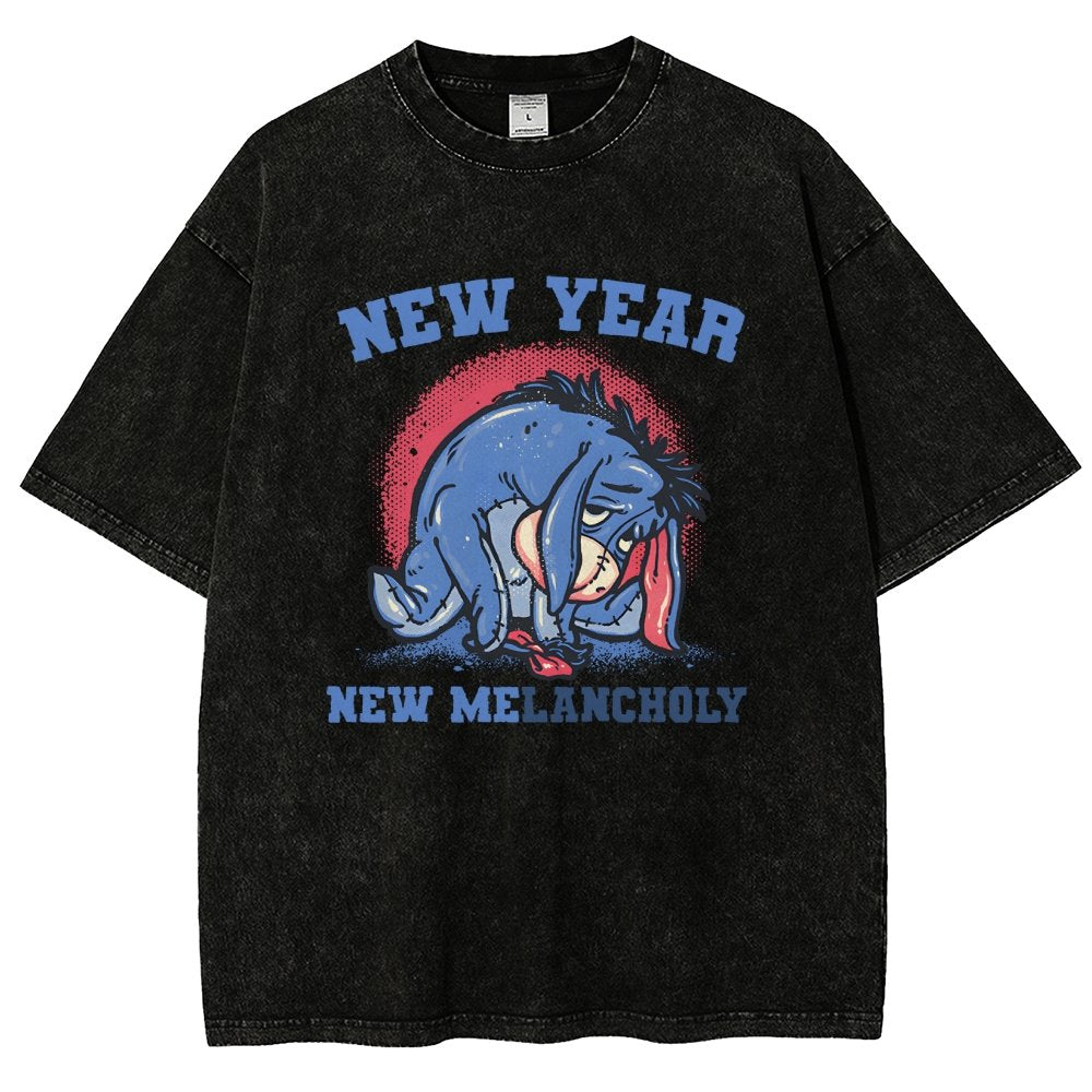 New Year New Melancholy Vintage Distressed T-shirt