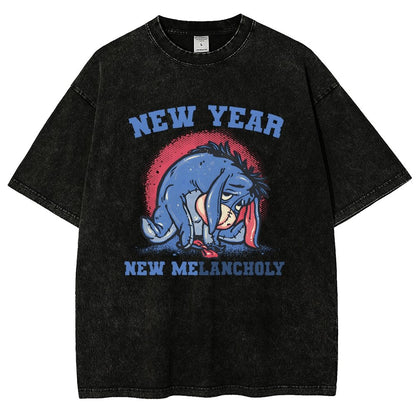 New Year New Melancholy Vintage Distressed T-shirt