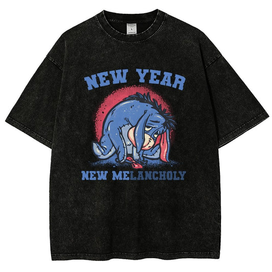 New Year New Melancholy Vintage Distressed T-shirt