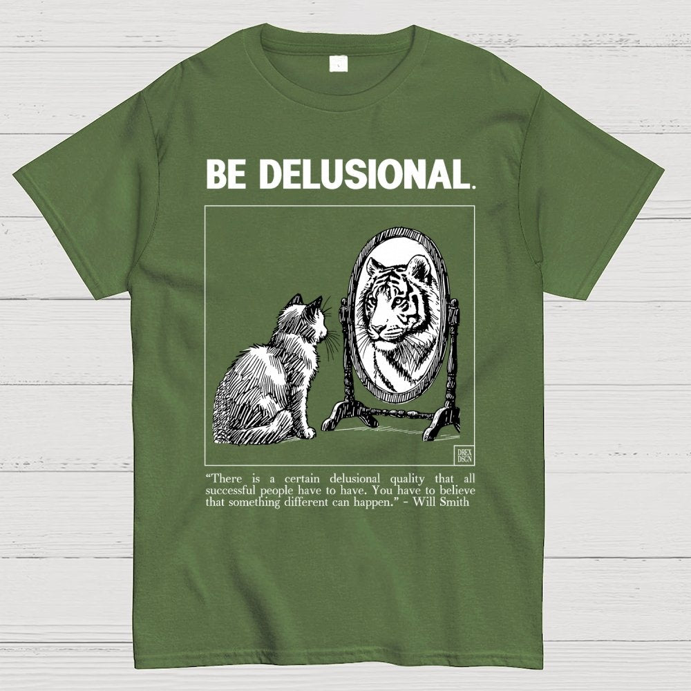 Tiger in the Mirror - Believe First, Then Become Geek T-Shirt