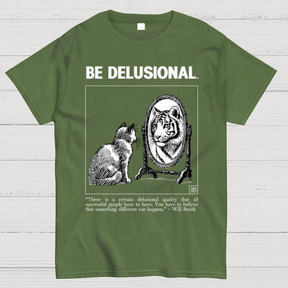 Tiger in the Mirror - Believe First, Then Become Geek T-Shirt