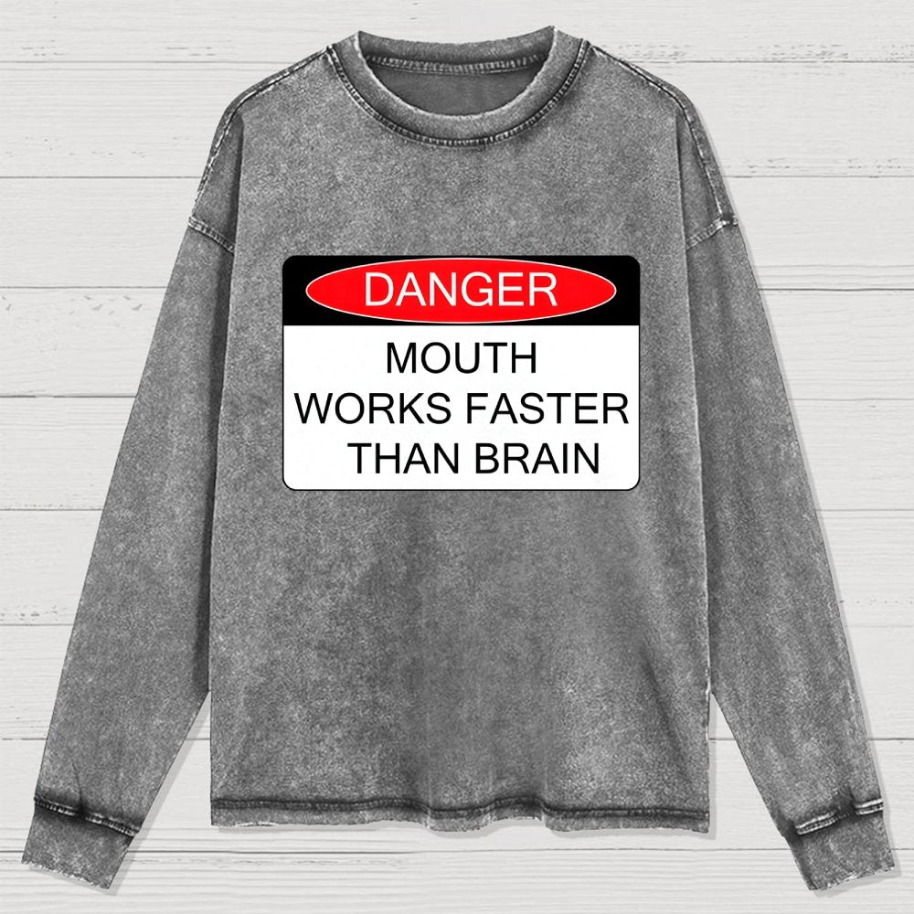 Danger Washed Long Sleeve Tee