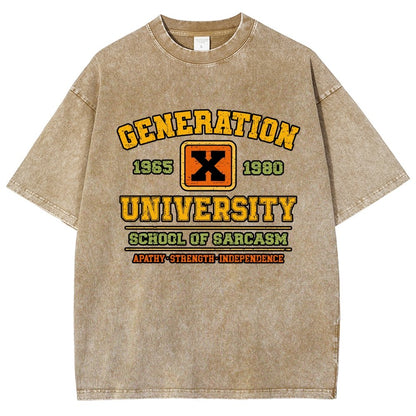 Generation X University Vintage Distressed T-shirt