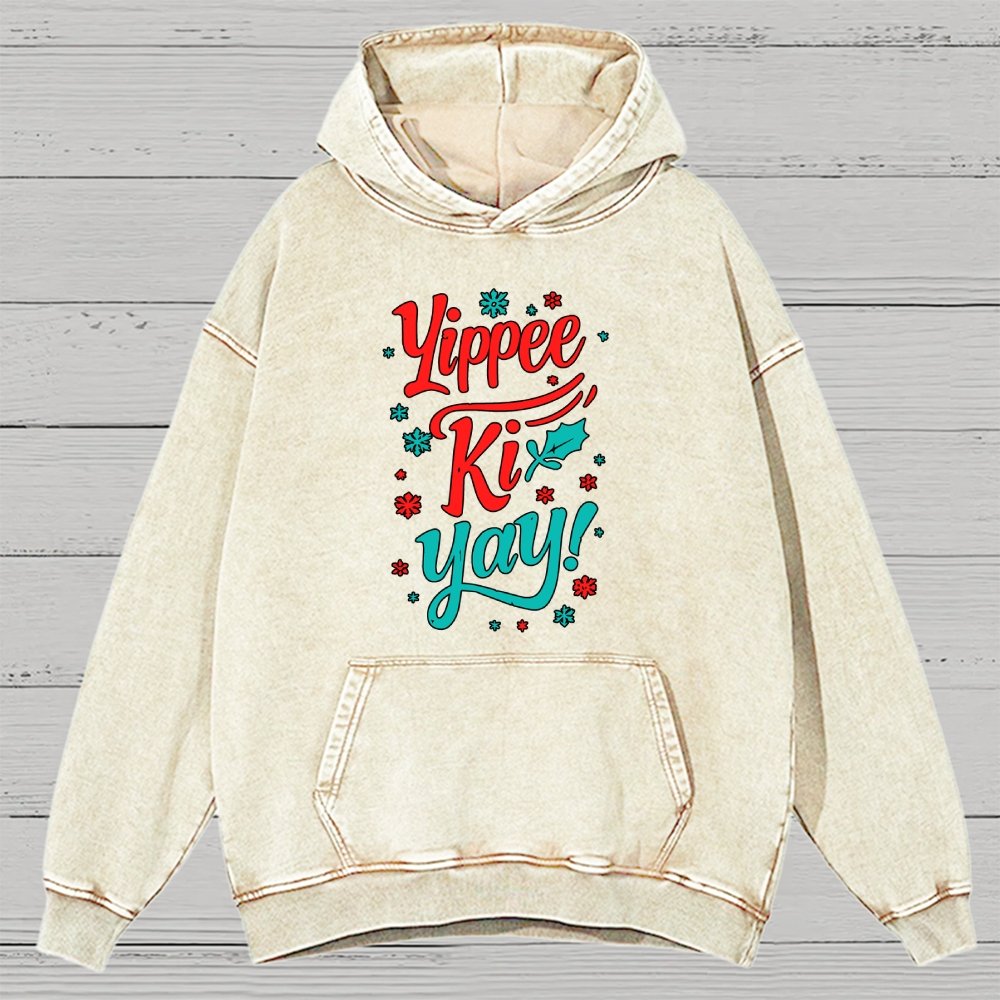 Yippee Ki Yay Vintage Distressed Hoodie
