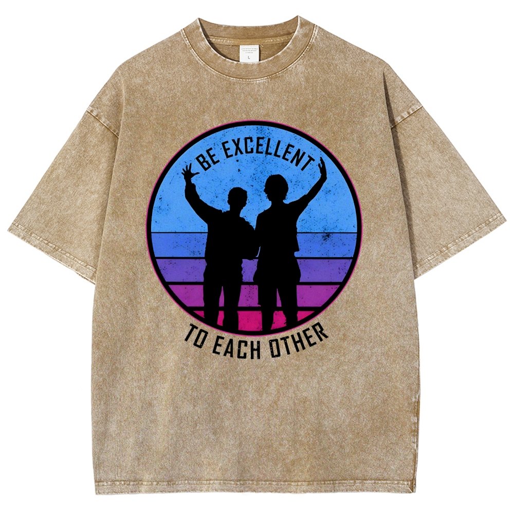 Be Excellent To Each Other 80s Vintage Distressed T-shirt