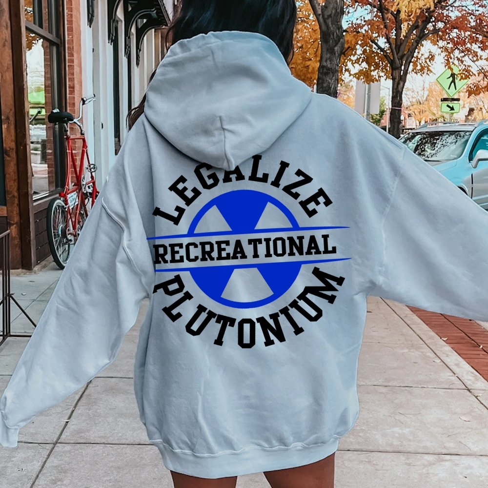 Legalize plutonium recreational Printed Back Unisex Cotton Hoodie