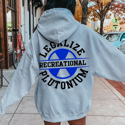Legalize plutonium recreational Printed Back Unisex Cotton Hoodie