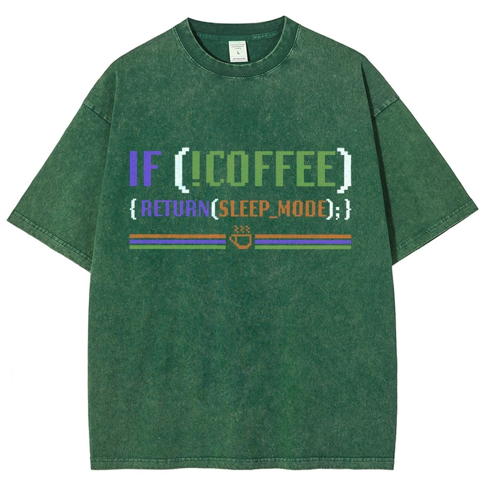 Coder Without Coffee Vintage Distressed T-shirt