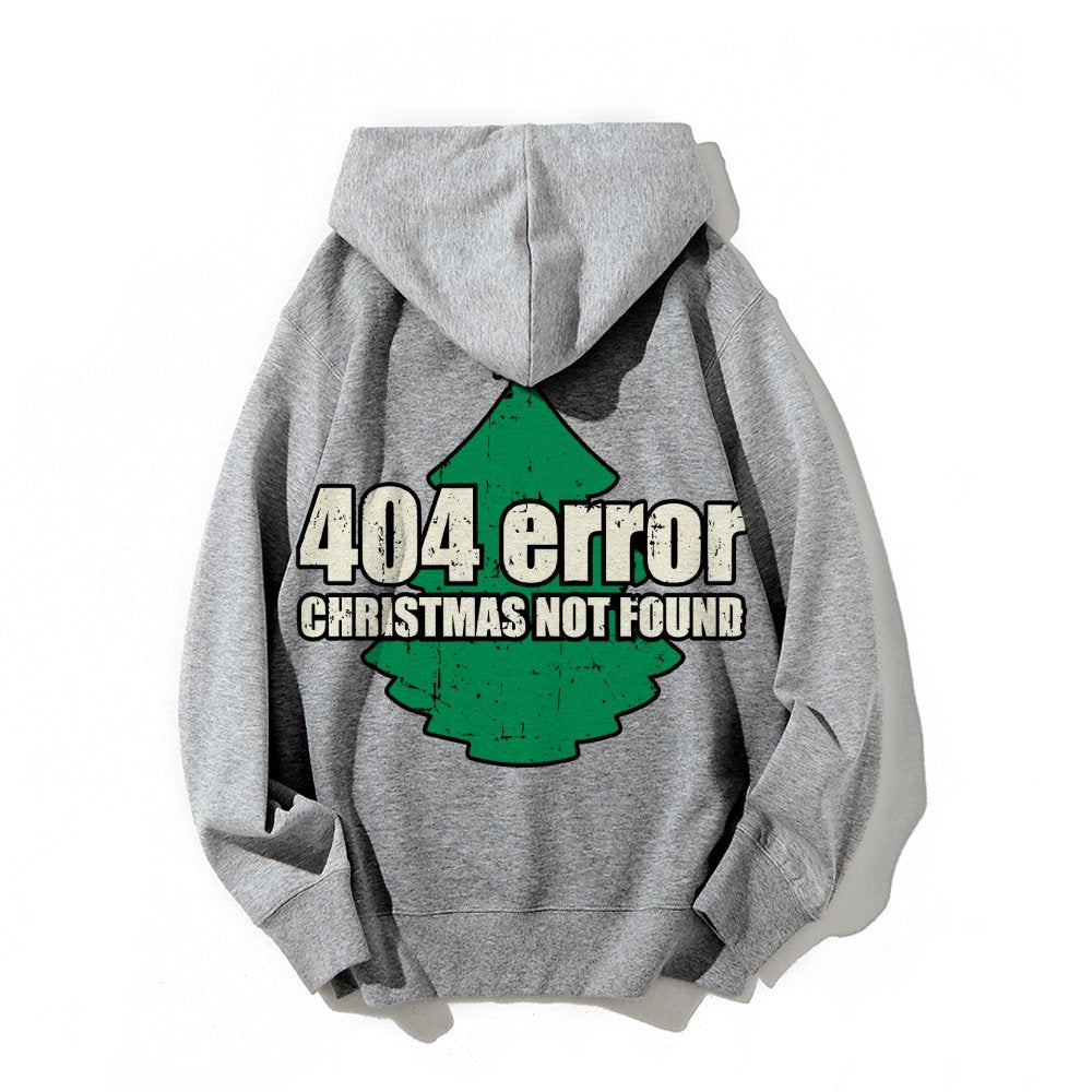 Error 404 Printed Back Cotton Hoodie