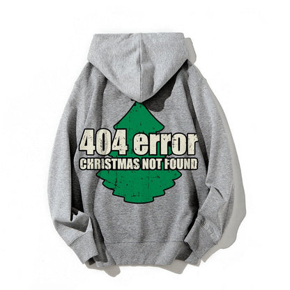 Error 404 Printed Back Cotton Hoodie