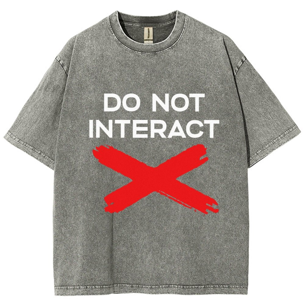Do Not Interact Vintage Distressed T-shirt