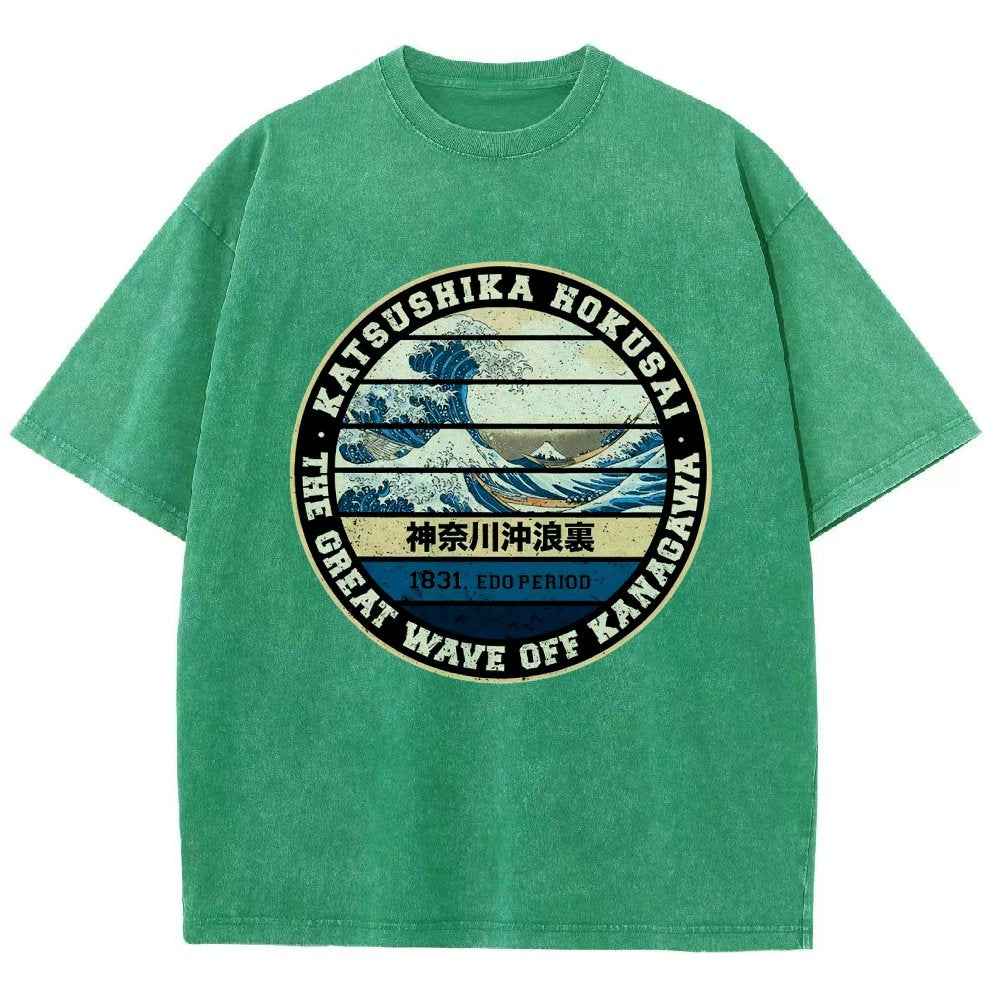 Hokusai Vintage Distressed T-shirt